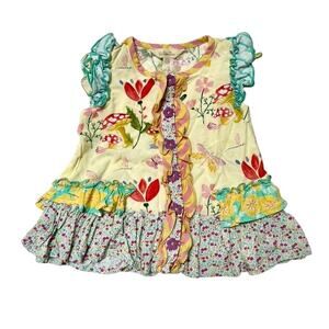 Matilda Jane Dancing Away Floral Garden Blouse Size 18-24m